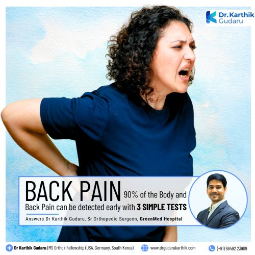 back pain treatment best orthopedic doctor Dr Karthik Gudaru Hyderabad