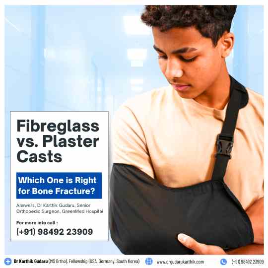 Fiberglass or Plaster Cast for bone Fracture  Orthopedic insight