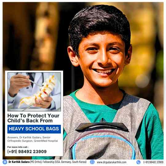 Heavy School Bags Backpain Pediatric Orthopedic Surgeon Dr Karthik Gudaru
