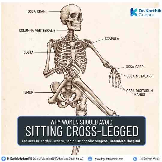 Orthopedist Dr Karthik Gudaru warns women do not sit cross legged