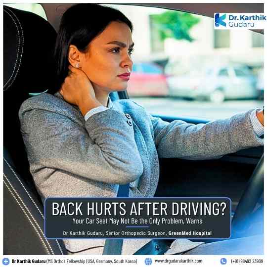 How To Avoid Back Pain During Car Driving answers Dr Karthik Gudaru