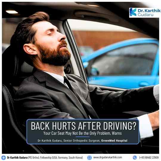 How To Avoid Back Pain During Car Driving answers Dr Karthik Gudaru